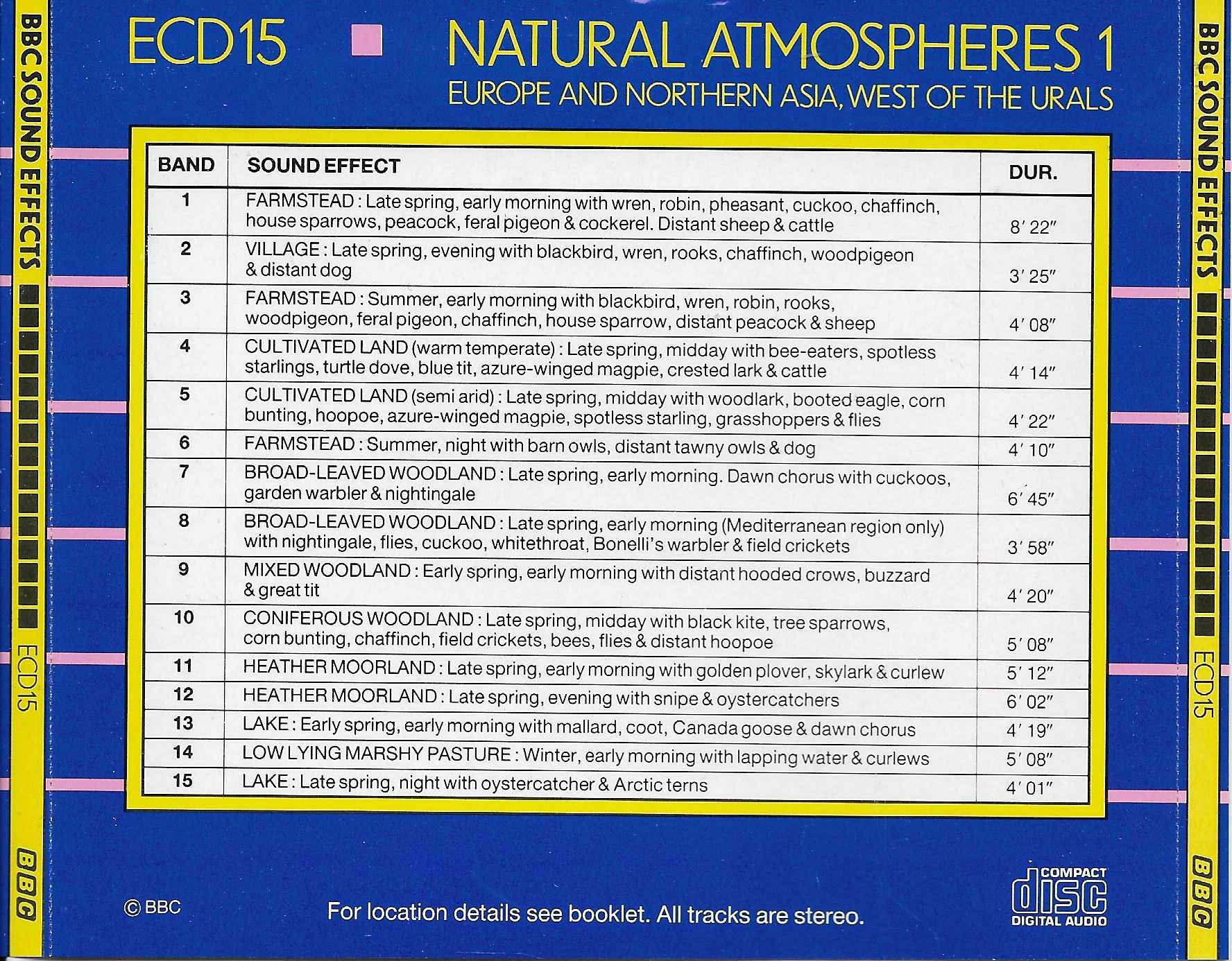 Back cover of BBCCD SFX015